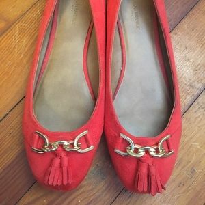 Banana Republic suede tassel flats